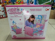 Кроватка для кукол+Пупсик/Кровать для куклы/Детская кровать для игр